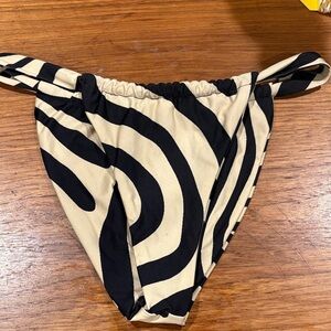 iNAMORATA Neptune Bikini Bottoms Zebra